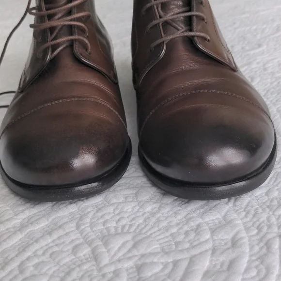 Prada Men's Brown Lace-up Boots